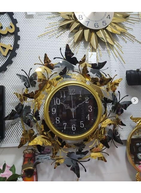 NYTRYD Retro Wall Clock DoubleSided European Style Creative Antique Hanging Clocks OutdoorIndoor Clock Living Room Bedroom Study Wall Decoration Butterfly