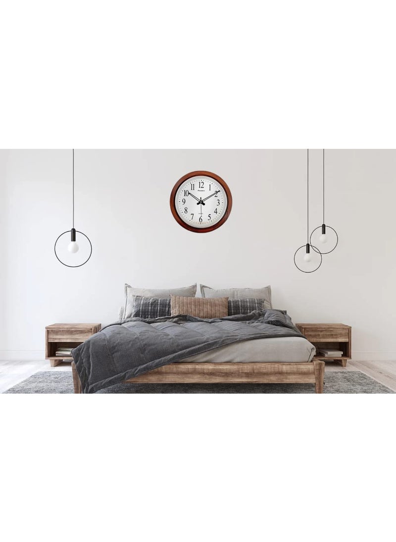 LYONIC Royal Look President Quartz Big Size Wall Clock BrownColor Made in India