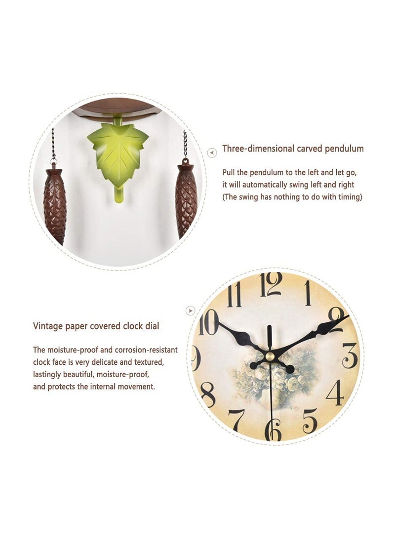 Three Secondz Analog Plastic Cuckoo Bird Wall Clock With Fixed Door Does Not Open Or Close For Childrens Bedroom Size 60Cm X 15Cm X 36Cm Bd55 Multicolor