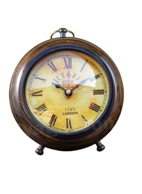 ARTIKRON Vintage Wooden Table Clock with Roman Numerals Antique Nautical Desk Clock