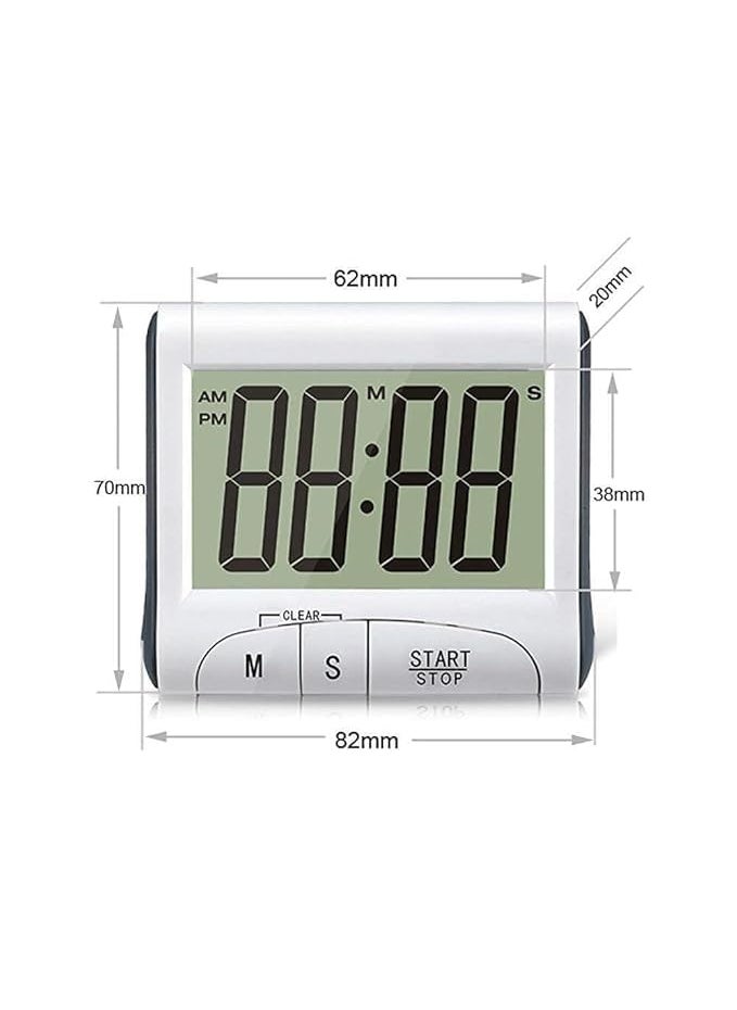 Digital Kitchen Timer 3 Large Display Stopwatch Loud Alarm Magnetic Back for Cooking Classroom Teachers Kids Games Sports Timer for Workouts Exercise