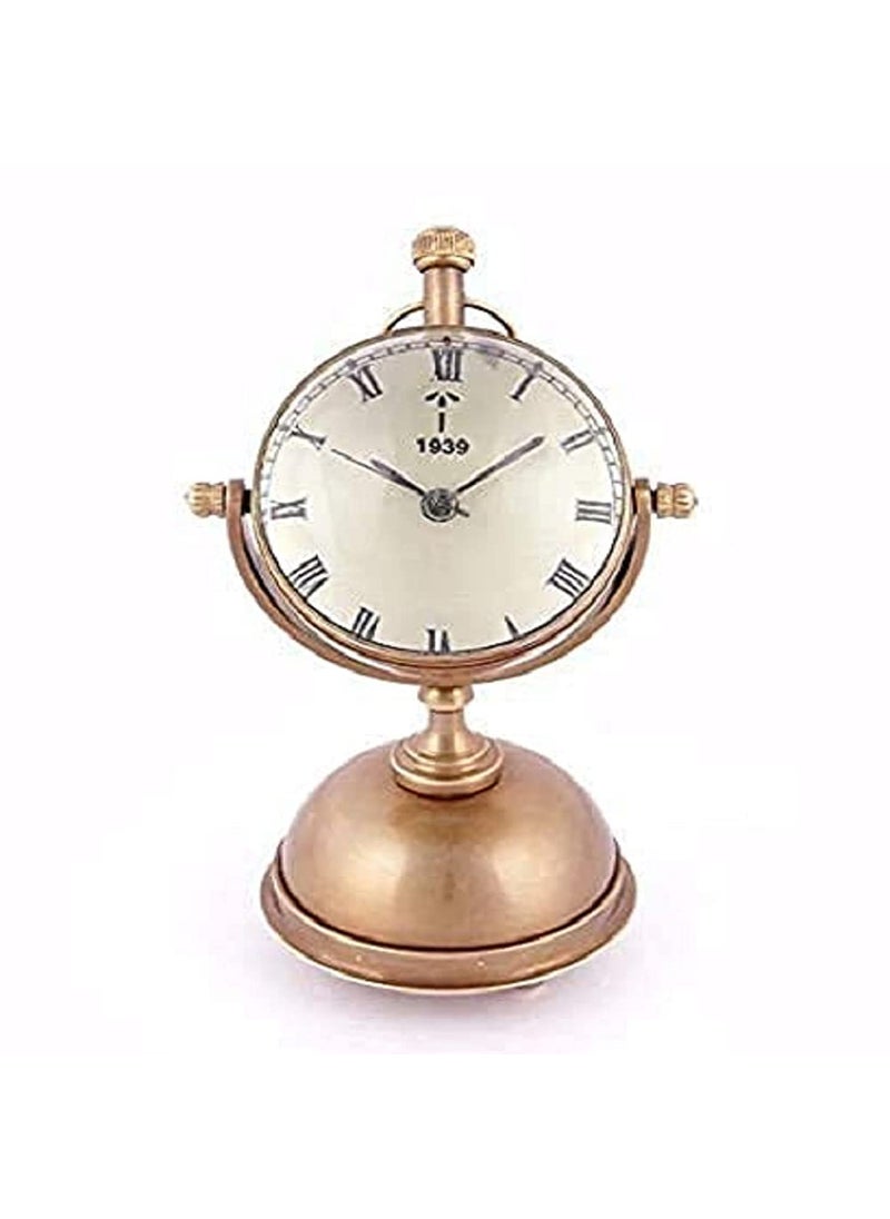 VINTAGE COLLECTION Antique Finish Brass Table Clock B
