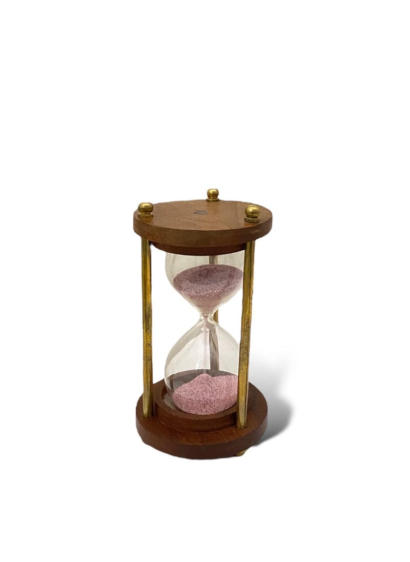 Nautical Brass Glass Sand Timer Hour Glass Antique Sand Clock Ideal for ExerciseTea Making Table Decor Showpiece Design 4