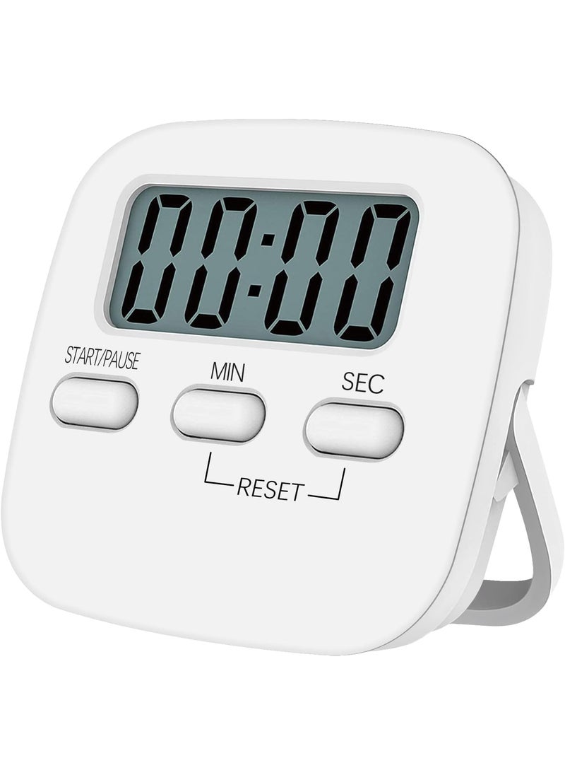 HUBTURE Digital Kitchen Timer Stopwatch Countdown Large Digits Loud Alarm Magnetic Stand Round for Cooking Baking Teacher Kids Study Shower Bathroom Oven 1 Stopwatch