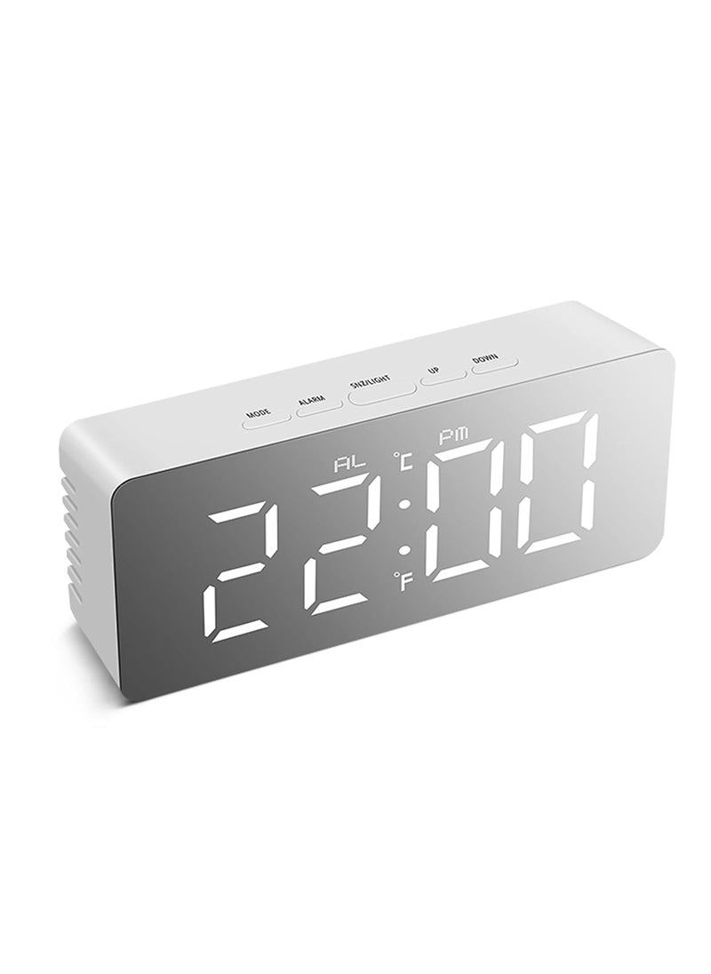 black sparrow Digital Alarm Clock Large Mirror Surface LED Clock with Dual USB Charger Port AutoCustom BrightnessEasy Snooze Function Alarm Clock for Kids Bedroom