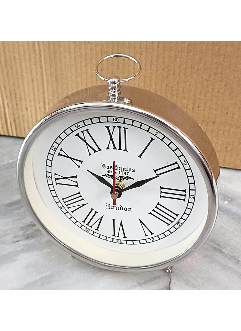 ARTIKRON Handmade Nautical Style Table Clock Desk Clock with Roman Numerals