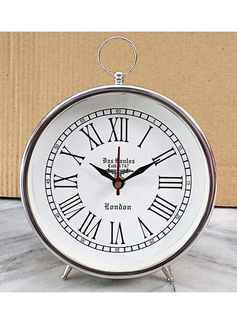ARTIKRON Handmade Nautical Style Table Clock Desk Clock with Roman Numerals