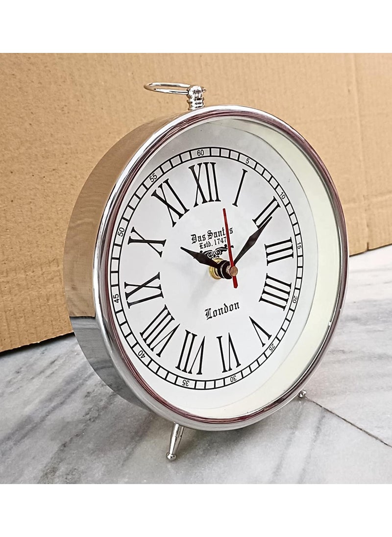 ARTIKRON Handmade Nautical Style Table Clock Desk Clock with Roman Numerals