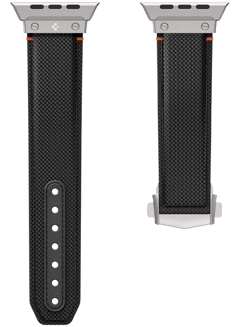 Classic Fit Apple Watch Band for Apple Watch Ultra 2/1 49mm, Series 10 46mm, 9/8/7 45mm, SE2/SE/6/5/4 44mm, 3/2/1 42mm Adjustable Loop Band Strap - Black