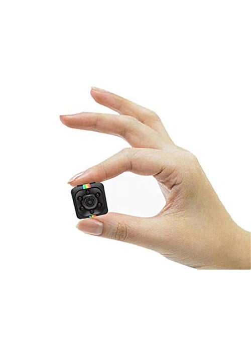 TECHNOVIEW 1080P Mini Spy Camera with Low Light Vision Video Audio Recording for Home Indoor Outdoor Security Black