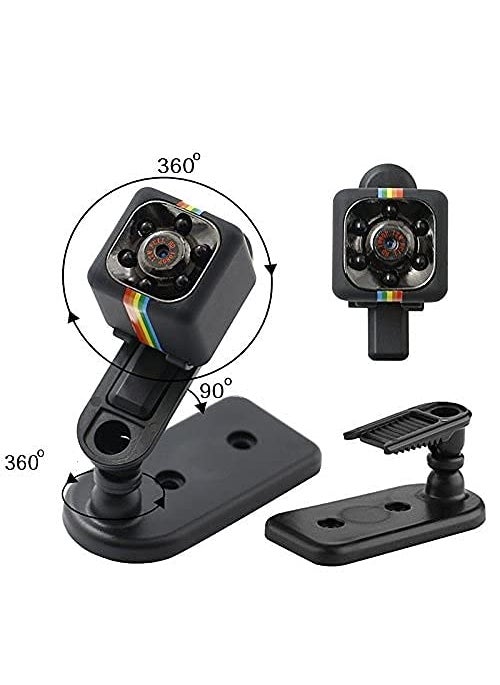 TECHNOVIEW 1080P Mini Spy Camera with Low Light Vision Video Audio Recording for Home Indoor Outdoor Security Black