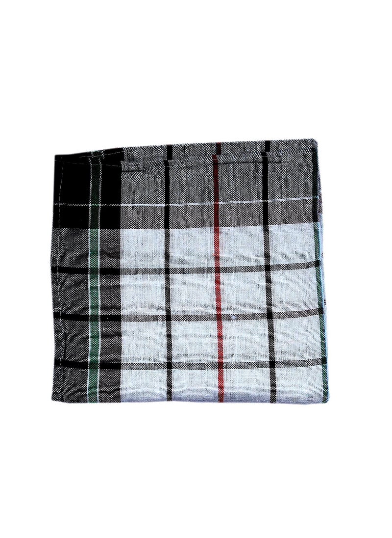 QUALCOSA KITCHEN Cleaning Cloth Multipurpose Kitchen Towels Cotton Dish Napkin Machine Washable Multi Coloured Checked Dish Towels Tea Towels Table Cloth 18x18 Inch Pack of 60