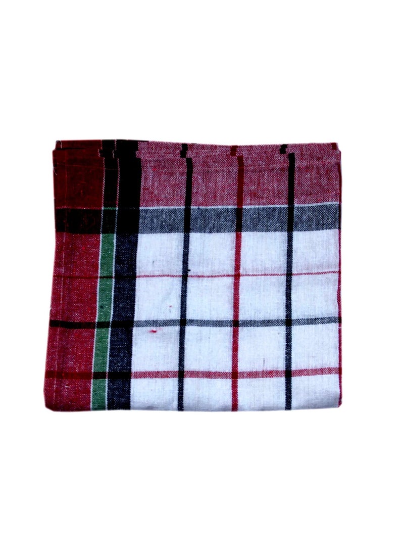 QUALCOSA KITCHEN Cleaning Cloth Multipurpose Kitchen Towels Cotton Dish Napkin Machine Washable Multi Coloured Checked Dish Towels Tea Towels Table Cloth 18x18 Inch Pack of 60