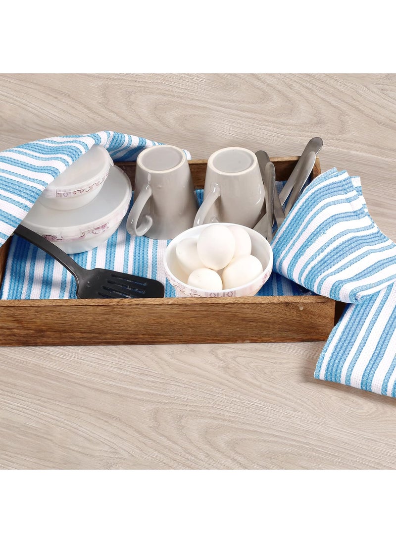 LFH Home Kitchen Dish Towel 18x28 Inch 100 Natural Cotton Set of 6 Highly Absorbent Quick Dry Machine Washable Reusable Dish Cloth Tea Towel Bar Towel Drying Dish Household Cleaning Light Blue