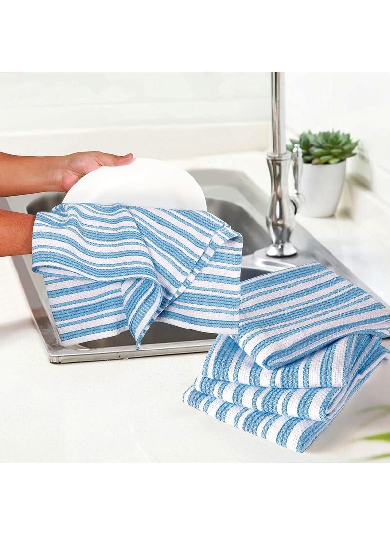 LFH Home Kitchen Dish Towel 18x28 Inch 100 Natural Cotton Set of 6 Highly Absorbent Quick Dry Machine Washable Reusable Dish Cloth Tea Towel Bar Towel Drying Dish Household Cleaning Light Blue