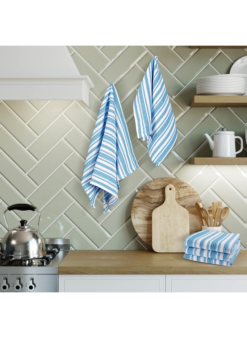 LFH Home Kitchen Dish Towel 18x28 Inch 100 Natural Cotton Set of 6 Highly Absorbent Quick Dry Machine Washable Reusable Dish Cloth Tea Towel Bar Towel Drying Dish Household Cleaning Light Blue