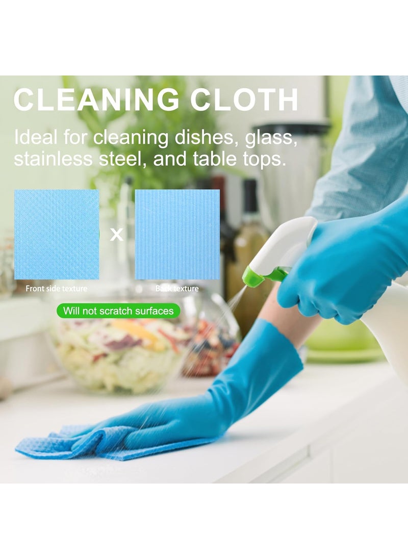 RECLUSE Swedish Dishcloths for Kitchen Bulk 15 Pack of Reusable Paper Towel Alternative Cellulose Sponge Cloths Super Absorbent OdorFree and EcoFriendly Dish Cloths