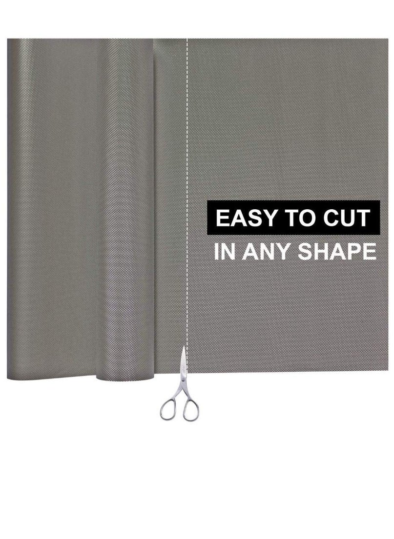 JEYANG Multipurpose 45cm x 5m Super Strong EVA AntiSlip Bathroom Kitchen Cabinet Drawer Shelf Mat Liner Sheets Roll Fridge Mat Table Mat 45cm X 5 Meters Roll Metallic Grey