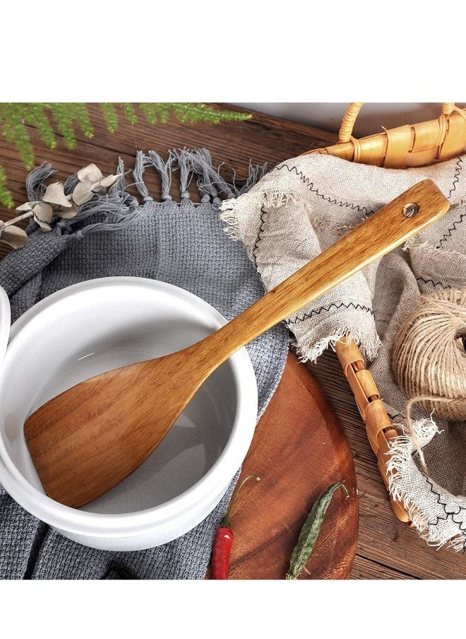 Wooden Kitchen Tools Set Nonstick Hard Wood Spatula and Spoons Practical Natural Kitchen Utensils Wooden Cookware Shovel Kit Kitchen Cutlery Safe Kitchen Cooking 4pcs