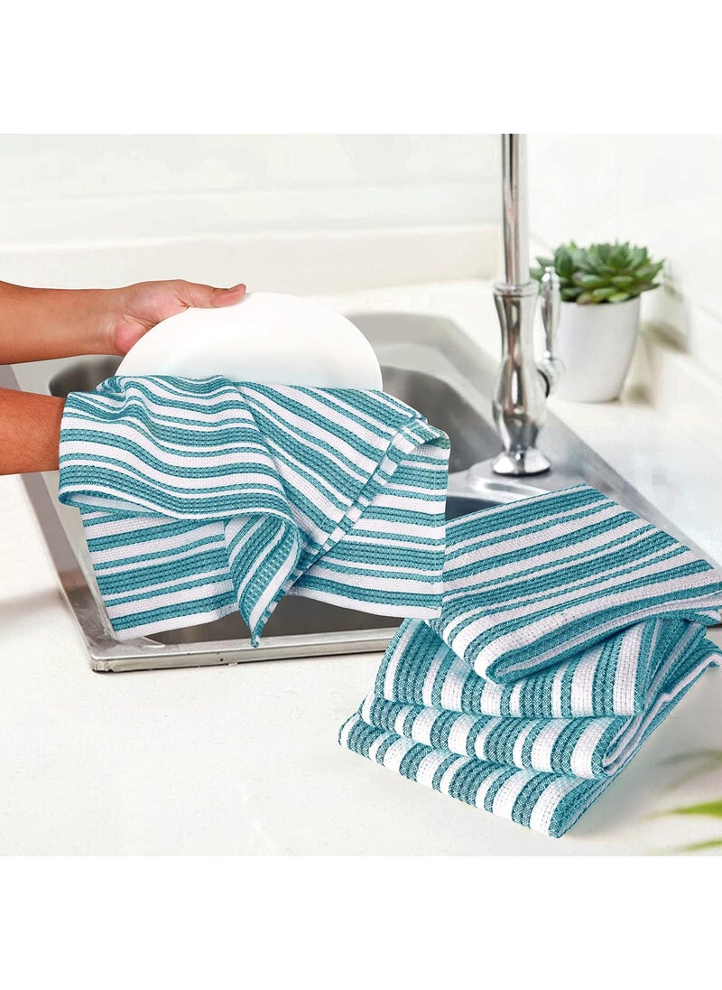 LFH Home Kitchen Dish Towel 18x28 Inch 100 Natural Cotton Set of 6 Highly Absorbent Quick Dry Machine Washable Reusable Dish Cloth Tea Towel Bar Towel Drying Dish Household Cleaning Teal