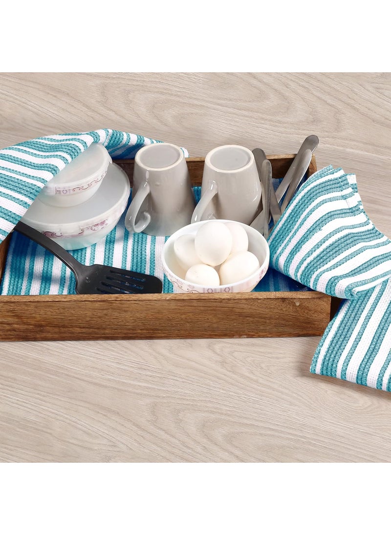 LFH Home Kitchen Dish Towel 18x28 Inch 100 Natural Cotton Set of 6 Highly Absorbent Quick Dry Machine Washable Reusable Dish Cloth Tea Towel Bar Towel Drying Dish Household Cleaning Teal