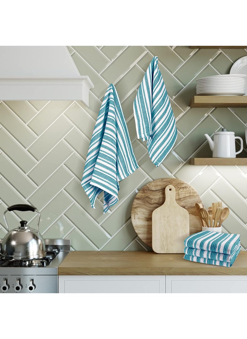LFH Home Kitchen Dish Towel 18x28 Inch 100 Natural Cotton Set of 6 Highly Absorbent Quick Dry Machine Washable Reusable Dish Cloth Tea Towel Bar Towel Drying Dish Household Cleaning Teal
