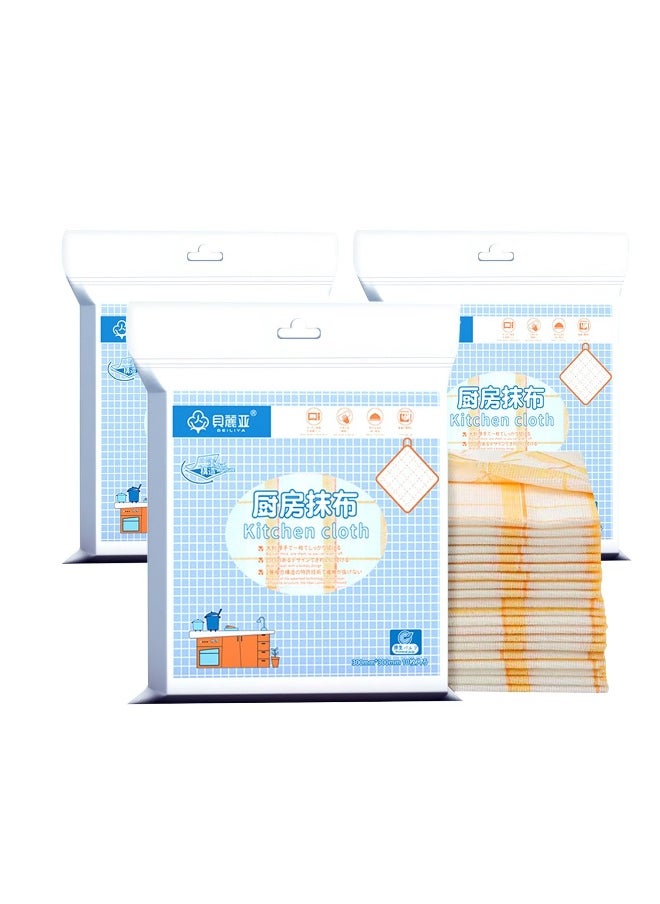 Highly Absorbent Fiber Cleaning Cloths, 30 Count Kitchen Dish Towels for Grease and Dirt Removal, Ideal for Home Cleaning Supplies