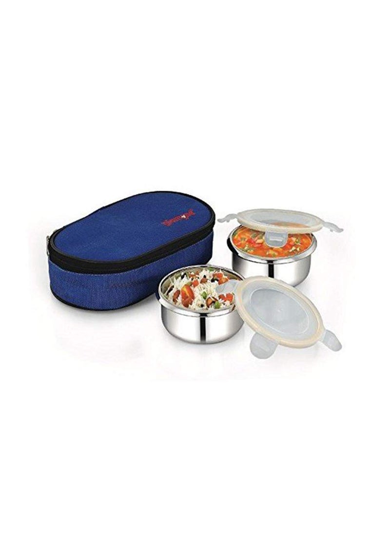 SHAPAT Steel Max Lunch Box Containers Klip It Lunch Tiffin for Children Men Women for Office School BPAFree Leak Proof Dual Insulated Pack Lunch Box Pack of 2 Small