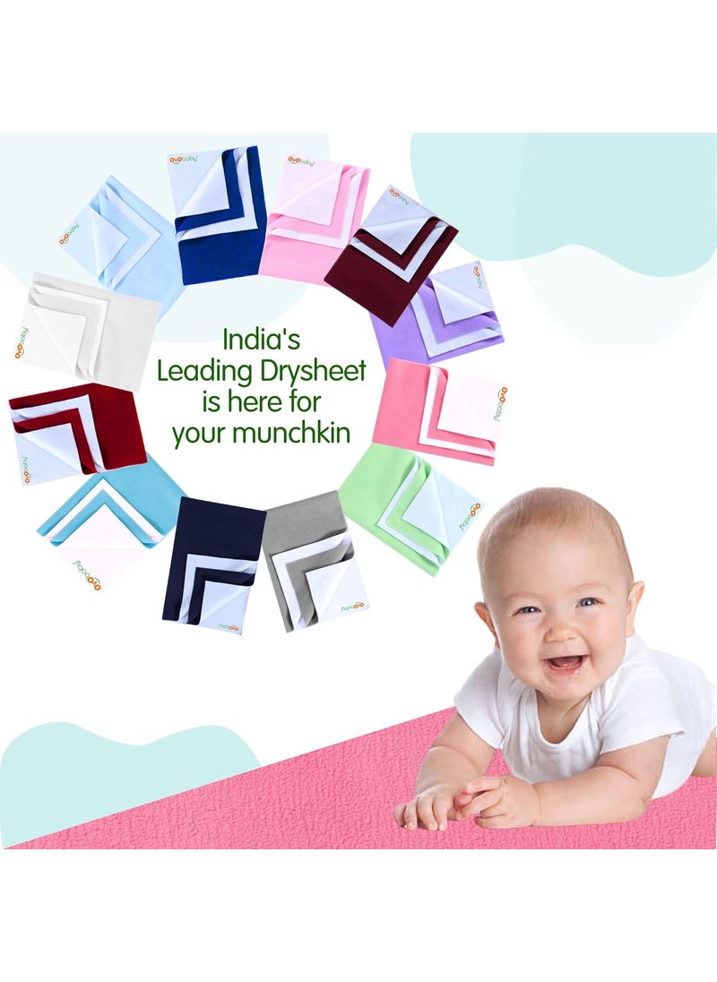 OYO Baby Dry Sheet for Double Bed King Size Premium Baby Rubber Sheet Baby Bed Protector for Ultimate Comfort and Protection 260X200 Cm Blue