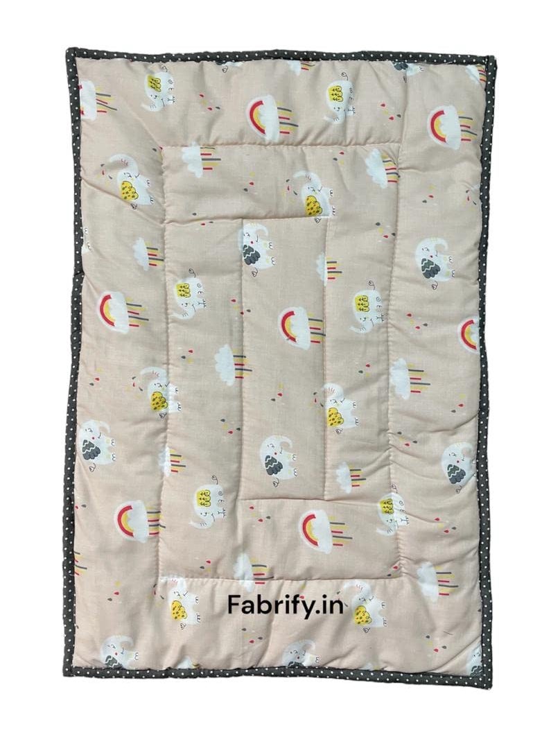 Fabrify Cotton Newborn Baby Godadi Baby Bed Mattress 06 Months Multicolor Random Design Full 3 Modern