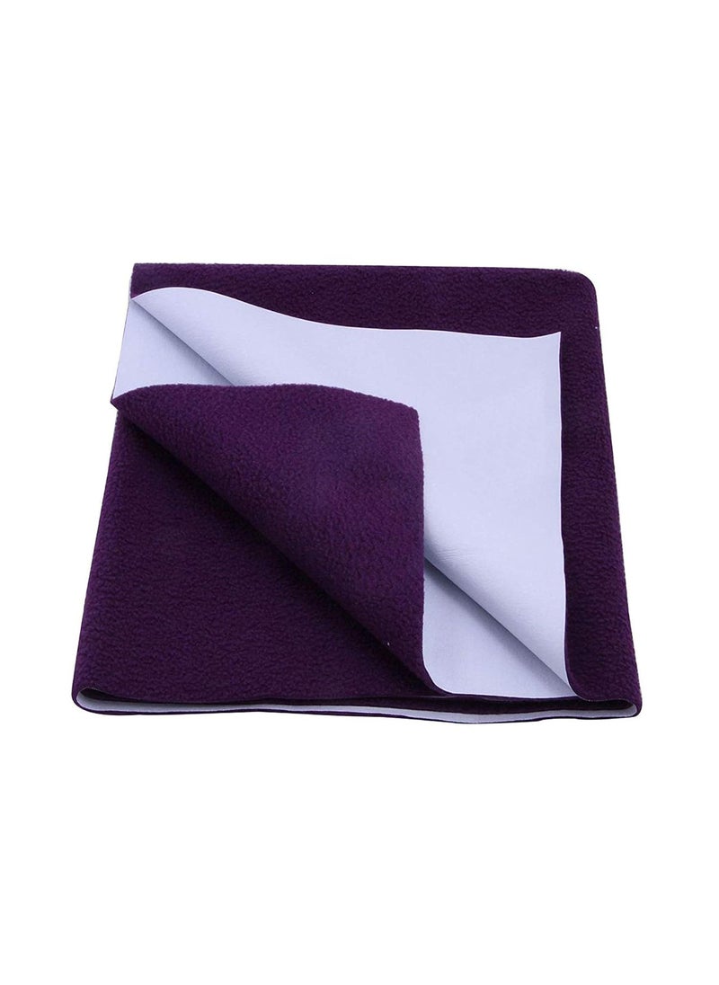 Dream King Waterproof Quick Dry Sheet for Baby Bed Pad AntiPiling Fleece Extra Absorbent Washable Matress Protector Baby Bed Protector Size Single Bed 220X140 Cm Plum