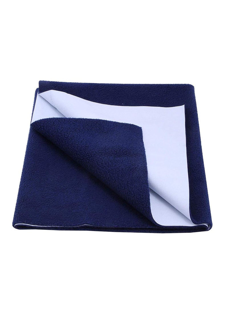 Dream King Waterproof Quick Dry Sheet for Baby Bed Pad AntiPiling Fleece Extra Absorbent Washable Matress Protector Baby Bed Protector Size Single Bed 220X140 Cm Navy Blue