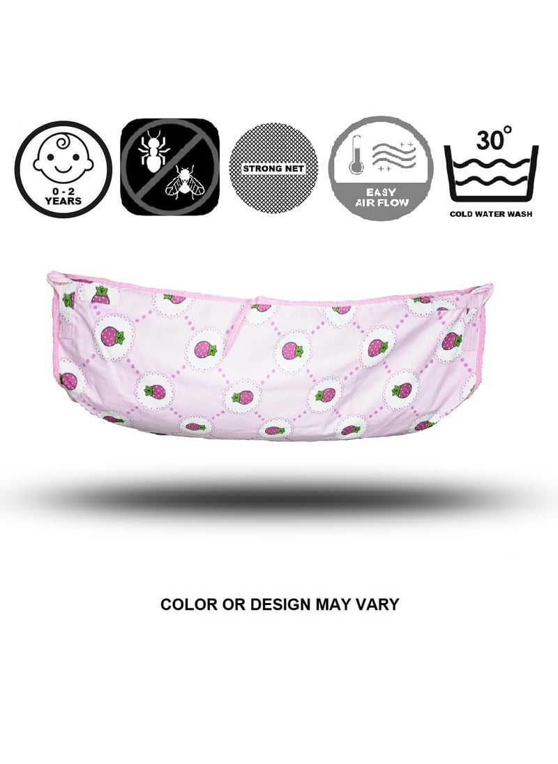 MYSACART Heavy Duty New Born Baby Cradle HammockKhoyuPalanaJhulaGhodiyuJoli with Soft Cotton Cloth Made of Mosquito Net Pack of 1