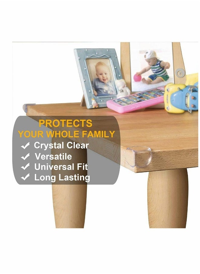 Safety Edge Corner Protector Set, Clear Baby Proofing Guards, Soft Silicone Bumper Strip 15.7ft  with Round Child Edge Protector for Cabinets, Tables, Furniture