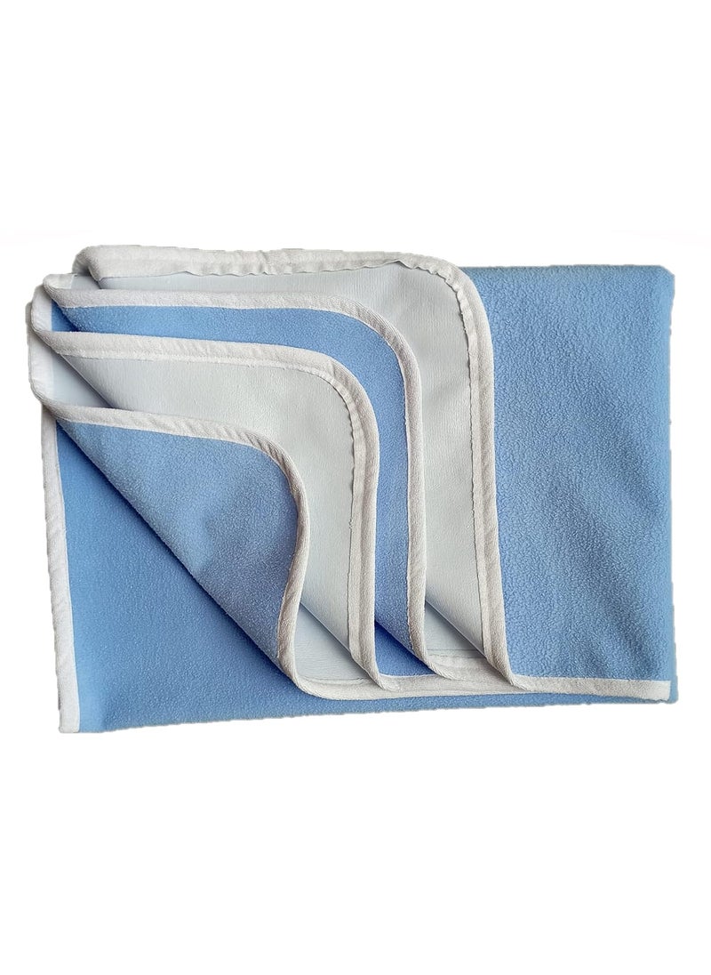 Dry Sheet for Baby Single Bed XL 200cm X 140cm Blue Color Antipilling Laminated Microfleece Quick Dry Sheets for BabiesInfantToddlers
