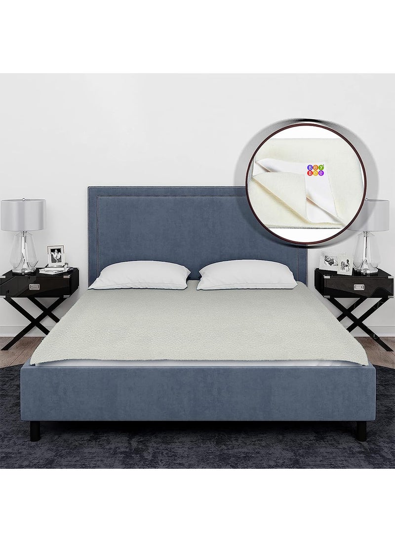 BeyBee Cotton Quickly Dry Sheet for Baby Large Size Double Bed Ivory Double Bed Size 200cm x 260cm