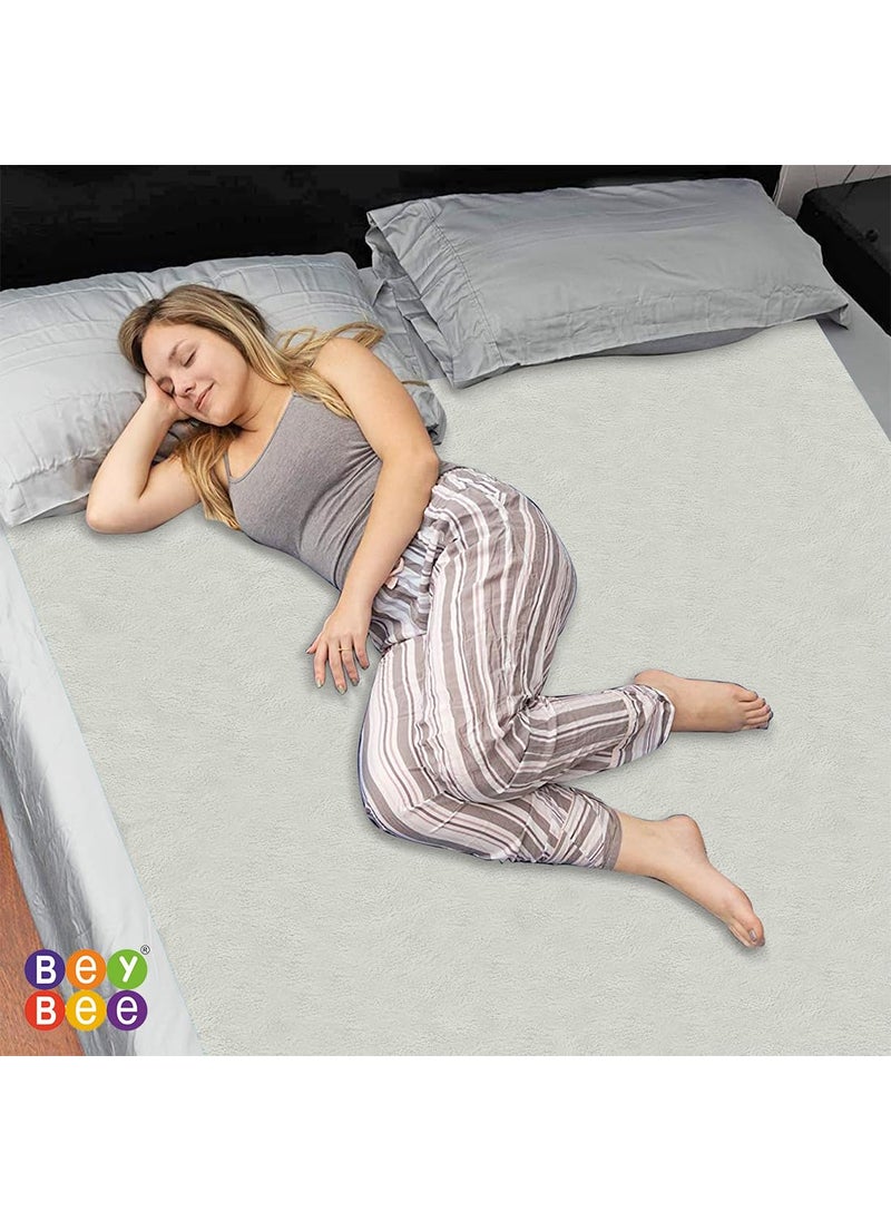 BeyBee Cotton Quickly Dry Sheet for Baby Large Size Double Bed Ivory Double Bed Size 200cm x 260cm