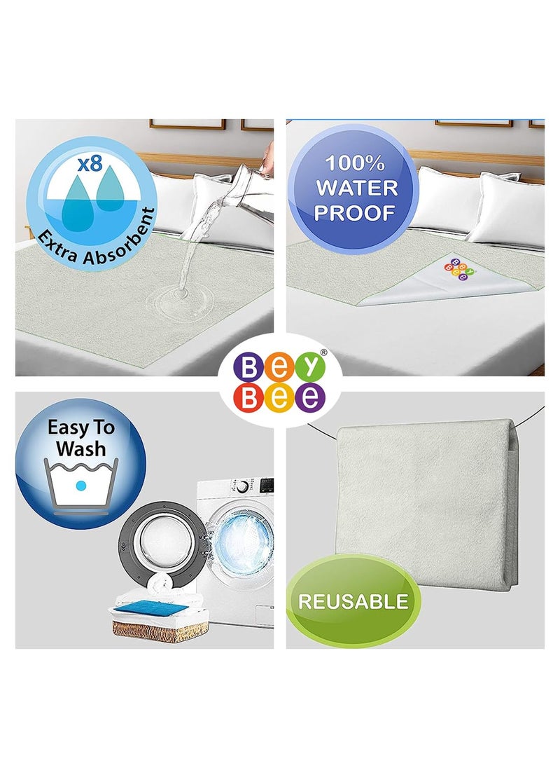 BeyBee Cotton Quickly Dry Sheet for Baby Large Size Double Bed Ivory Double Bed Size 200cm x 260cm