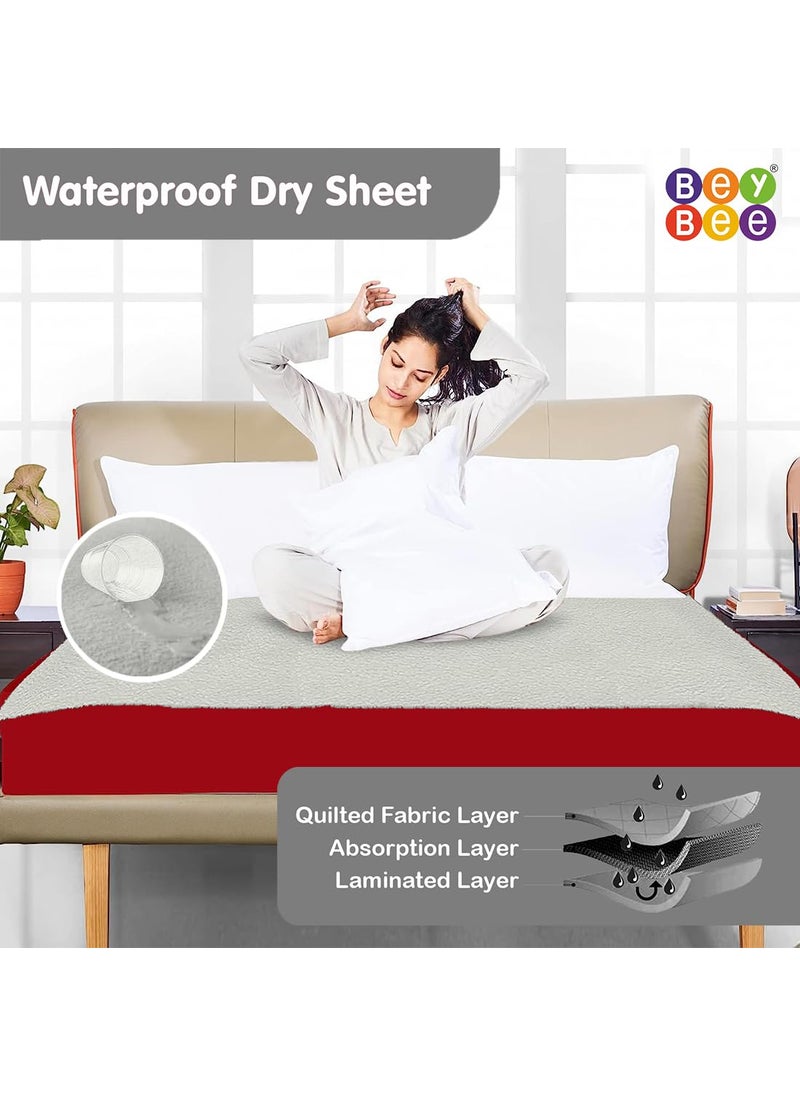 BeyBee Cotton Quickly Dry Sheet for Baby Large Size Double Bed Ivory Double Bed Size 200cm x 260cm