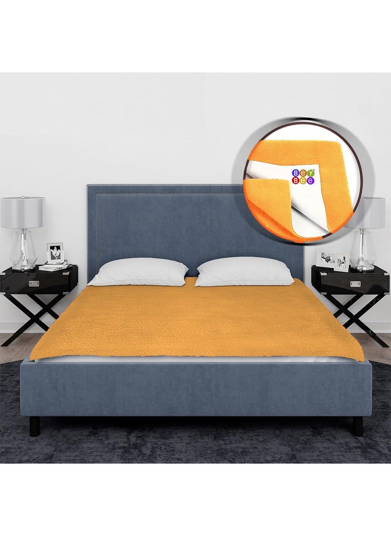 BeyBee Cotton Quickly Dry Sheet for Baby Large Size Double Bed Peach Double Bed Size 200cm x 260cm