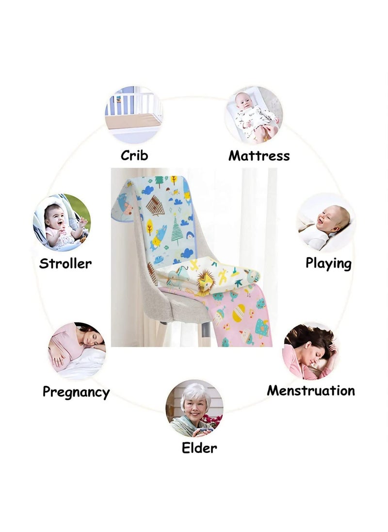 ShopiBuy Baby Waterproof Bed Pad Bed Wetting Pads Washable for Kids Toddler Potty Training Pads Baby Wateproof Pad Mat for Pack n PlayCribMini Crib Reusable Incontinence for KidsAdultPets