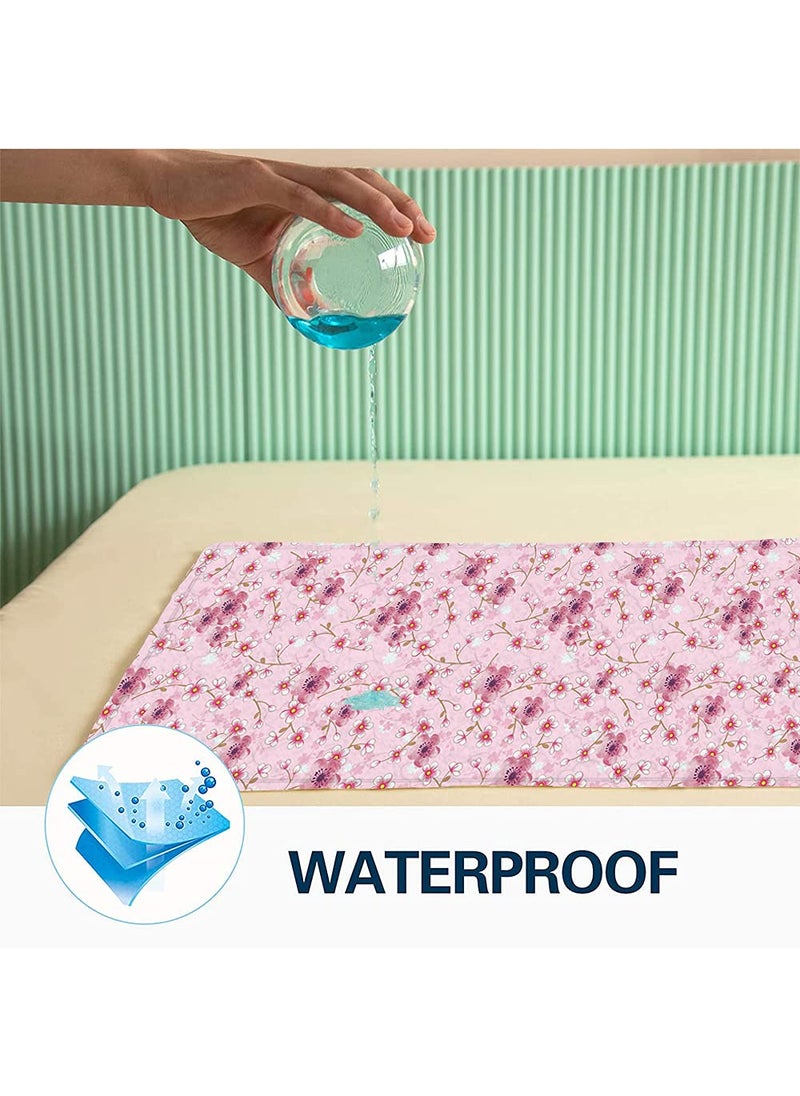 Snugkins Baby Diaper Changing Mat Baby Urine Sheet Reusable Waterproof Nappy Changing Mat Super Absorbant Mat Ideal for Newborn Babies 012 Months28 x 18 InchesPack of 1Sakura