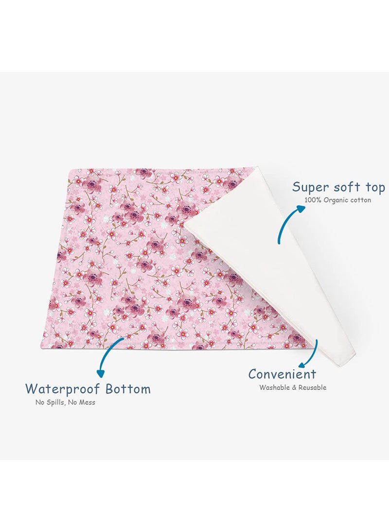 Snugkins Baby Diaper Changing Mat Baby Urine Sheet Reusable Waterproof Nappy Changing Mat Super Absorbant Mat Ideal for Newborn Babies 012 Months28 x 18 InchesPack of 1Sakura