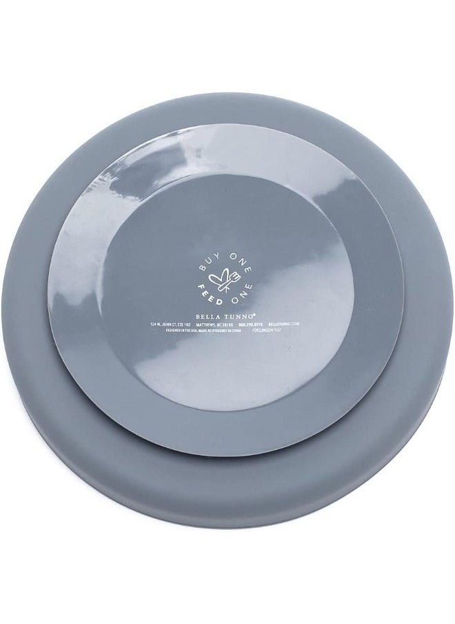 Bella Tunno Wonder Baby Plates – Silicone Suction Plates for Baby, Toddler, & Kids, Great for Baby Led Weaning, BPA Free, Kid and Baby Must Haves, 3 Sections (Food Critic)
