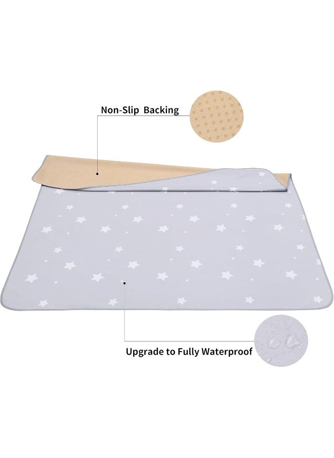 WOMUMON Splat Mat for Under High Chair/Arts/Crafts, Wo Baby Washable Spill Mat Water-resistant Anti-slip Floor Splash Mat, Portable Play Mat and Table Cloth (Star, 51