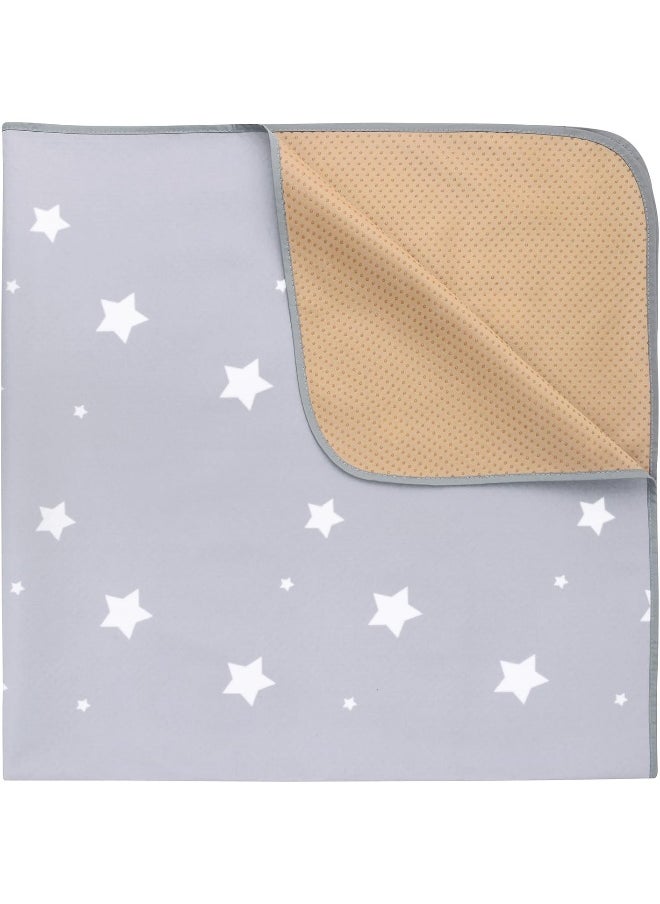 WOMUMON Splat Mat for Under High Chair/Arts/Crafts, Wo Baby Washable Spill Mat Water-resistant Anti-slip Floor Splash Mat, Portable Play Mat and Table Cloth (Star, 51