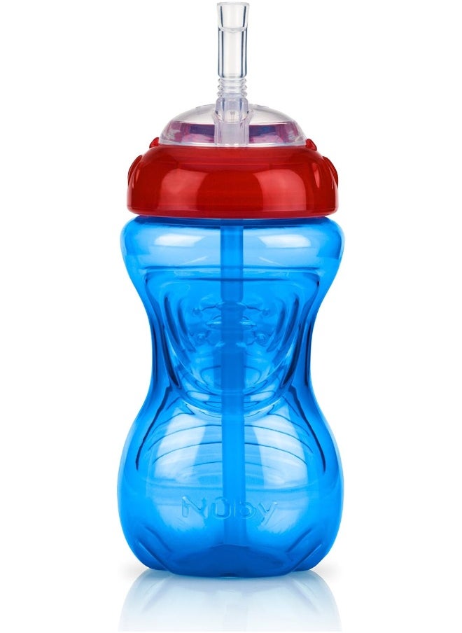 Nuby 3 Piece No-Spill Cup with Flex Straw, Neutral, 10 Ounce