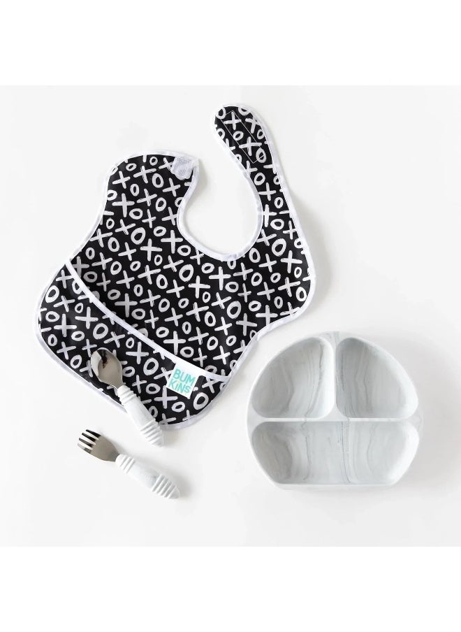 Bumkins Bibs, Baby Bibs for Girl or Boy, SuperBib Baby and Toddler Bib for 6-24 Months, Baby Bib for Eating, Feeding Bib, Waterproof Lightweight Fabric – Always Hungry