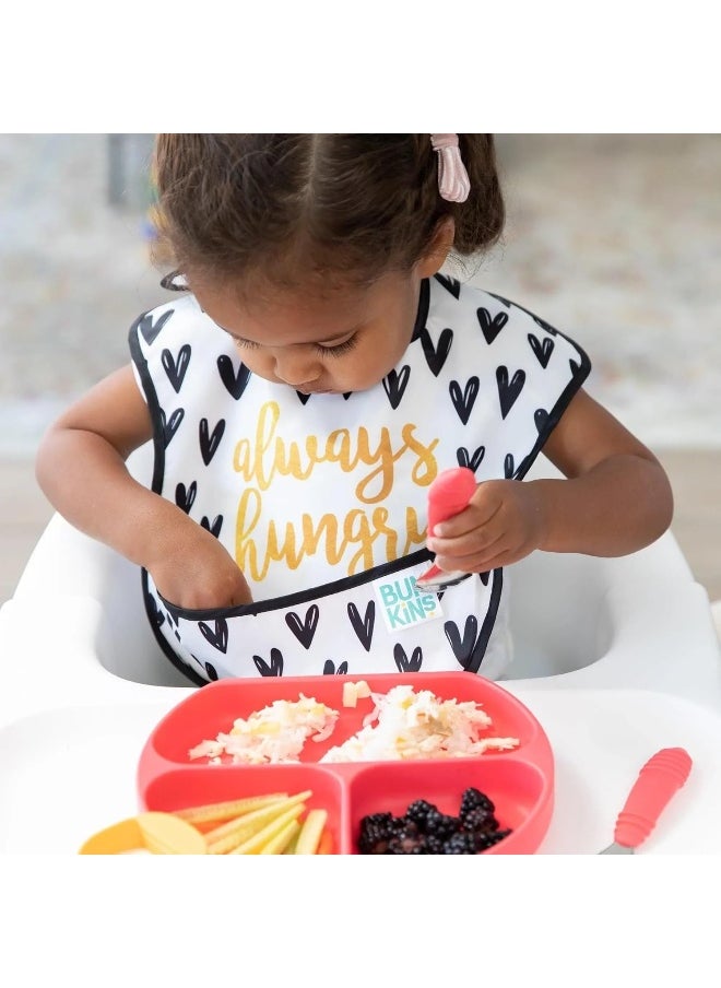 Bumkins Bibs, Baby Bibs for Girl or Boy, SuperBib Baby and Toddler Bib for 6-24 Months, Baby Bib for Eating, Feeding Bib, Waterproof Lightweight Fabric – Always Hungry