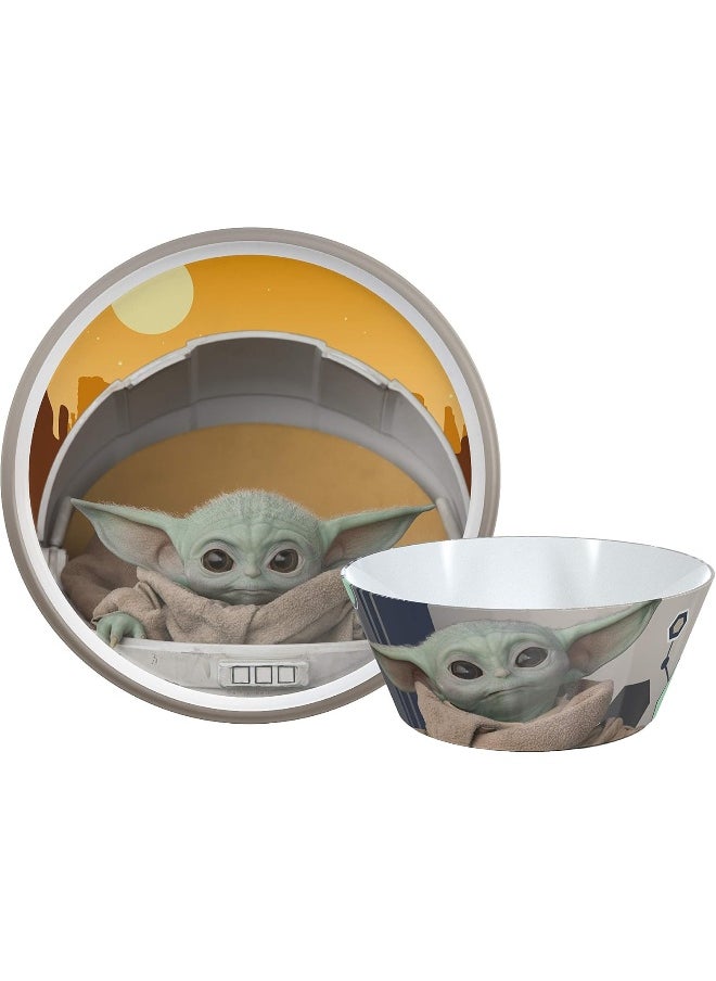 Zak Designs Star Wars The Mandalorian Dinnerware Set